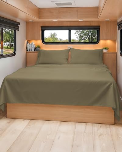 Short Queen Size 4 Piece Bed Sheet Set