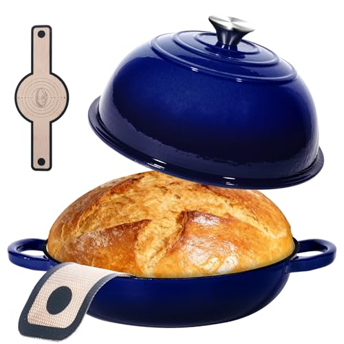 6QT Enameled Cast Iron Dutch Oven For Sourdough Bread Baking