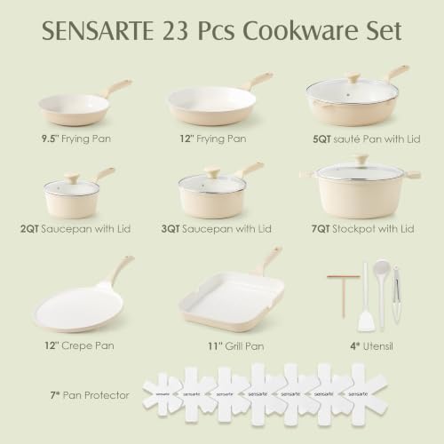 23 PCS Nonstick Ceramic Cookware Set