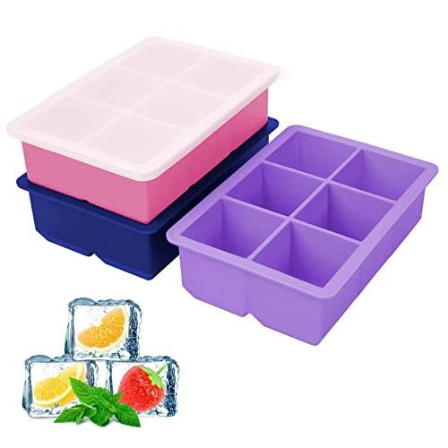 Silicone Ice Cube Trays 3 Pack (3 Count)