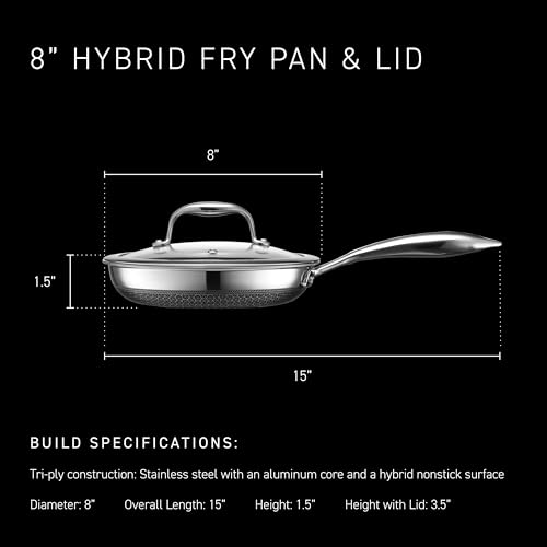 8" Hybrid Nonstick Frying Pan with Lid