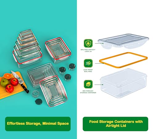 40 PCS Food Storage Containers with Lids (50 Count)