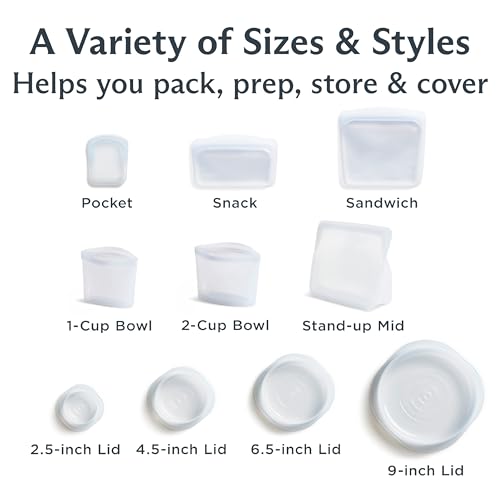Reusable Silicone Bags and Stretch Lids (10 Count)