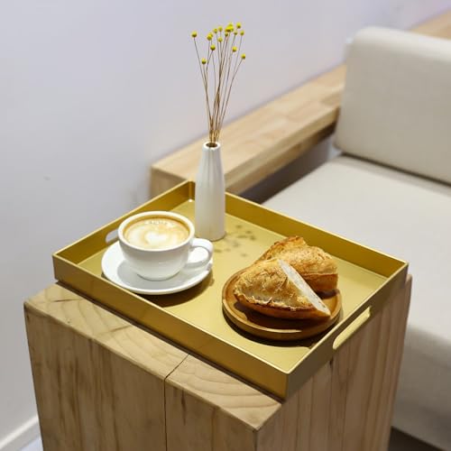 Gold Plastic Serving Tray for Ottoman