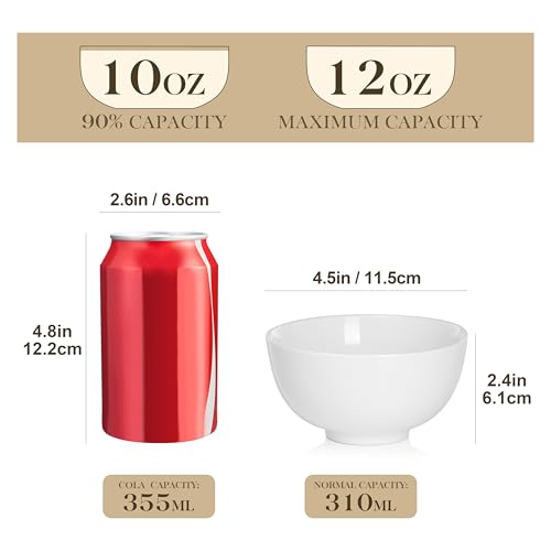 10 Oz Small Ceramic Bowls Set of 8 (8 Count)