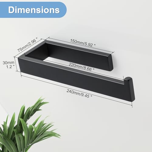 Matte Black Hand Towel Holder