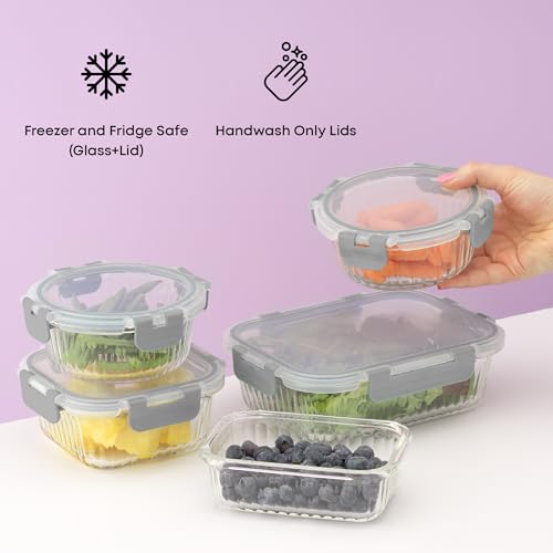 24pc Borosilicate Glass Storage Containers with Lids (24 Count)