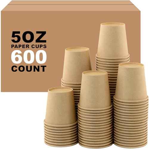 5 oz 600 Pack Disposable Coffee Cups (600 Count)