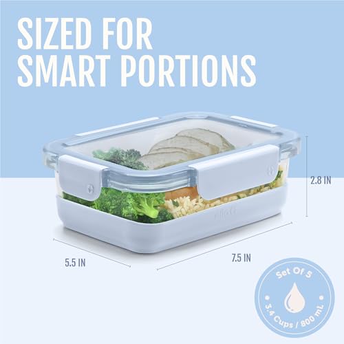 Duraglass Refresh 3.4 Cup Meal Prep Containers