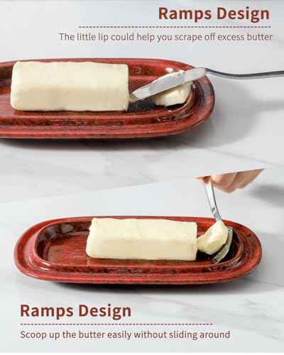 Butter Dish with Lid for Countertop and Refrigerator