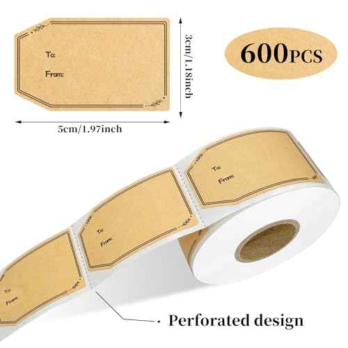 600PCS Gift Tag Stickers