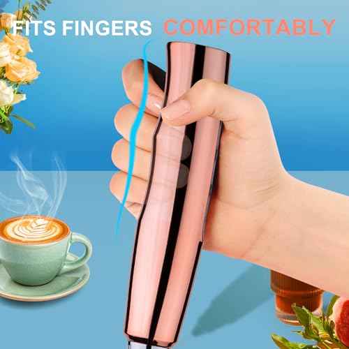 Rose Gold Handheld Milk Frother Wand for Coffee