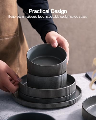 Star Stoneware Dinnerware Sets with Pasta Bowls (24 Count)