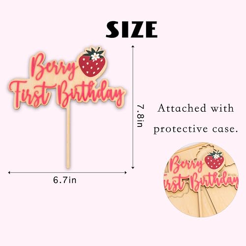 Berry First Birthday Cake Topper
