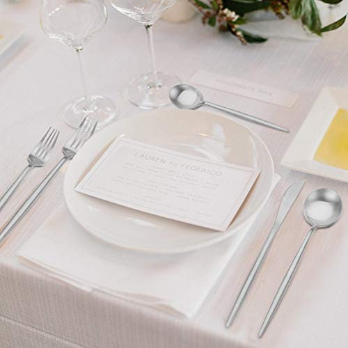 Matte Silverware Set for 12
