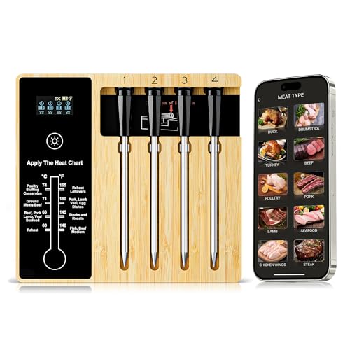 Smart Wireless Meat Thermometer 4 Probes