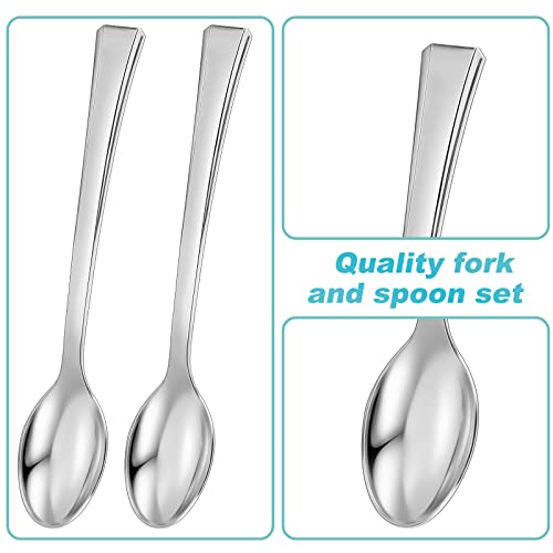 300 Pcs Plastic Mini Appetizer Spoon 4.5inch Disposable Silverware