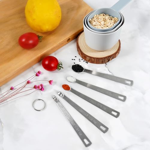 22 Pc Stackable Measuring Cups and Spoons Set with Lid (22 Count)