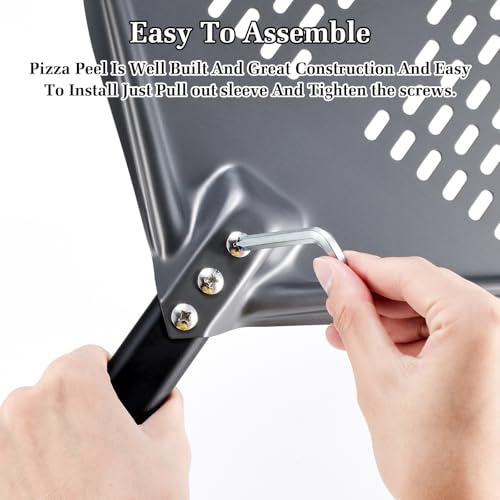 12 Inch + 9 Inch Perforated Pizza Peel Set (2 Count)