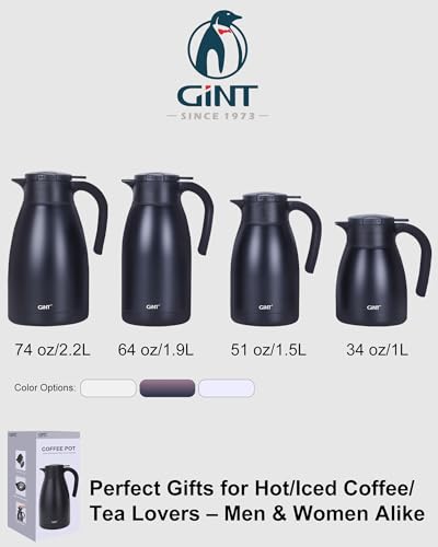51Oz Stainless Steel Thermal Coffee Carafe with Lid