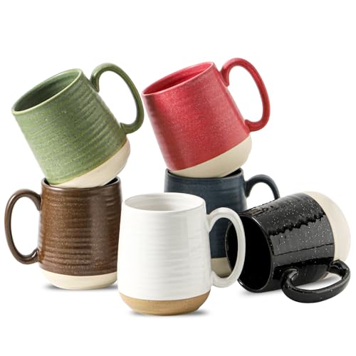 Ceramic Coffee Mugs Set of 6 (6 Count)