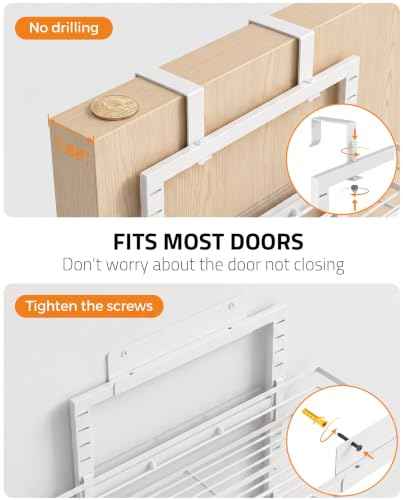 White 9 Tier Over The Door & Wall Mount Pantry Organizer
