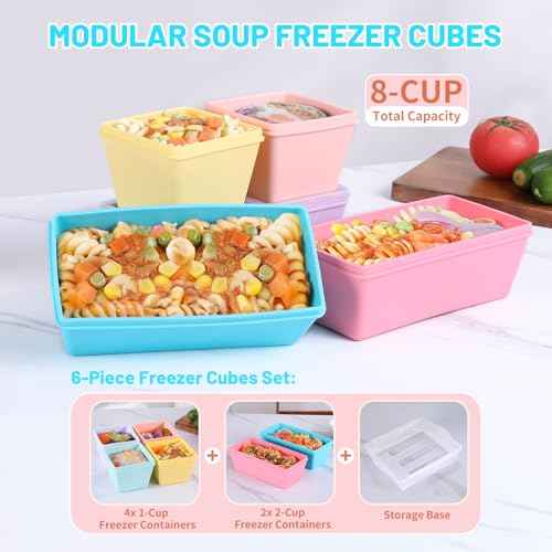 Silicone Freezer Molds with Lids (6 Count)