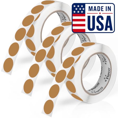 Kraft Brown Perforated Round Circle Dot Sticker 1 (3 Count)