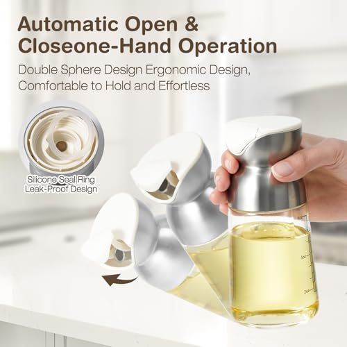 Olive Oil Dispenser Oil Bottle Set Salad Dressing Container (2 Count)