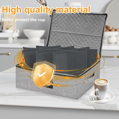 Coffee Mug Storage Box with Dividers