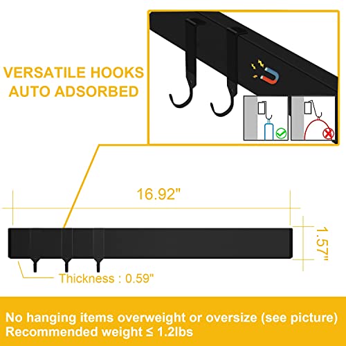 Black Magnetic Knife Strip for Refrigerator