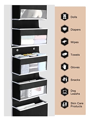 2-in-1 Over The Door Organizer for Nursery Closet Bathroom Dorm
