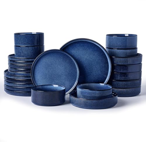 Star Stoneware Dinnerware Sets with Pasta Bowls (24 Count)