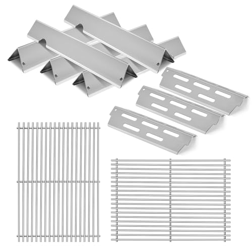 Stainless Steel Grill Grates with 66032 Flavorizer Bars for Weber Genesis II Grill Parts GS4