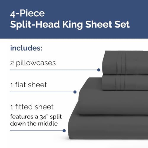 Flex Top Split Head King 4 Piece Sheet Set
