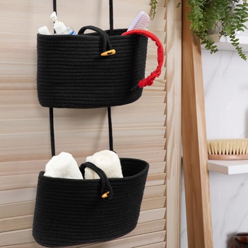 Over the Door Hanging Baskets with Button Strap (33.12 Ounce)