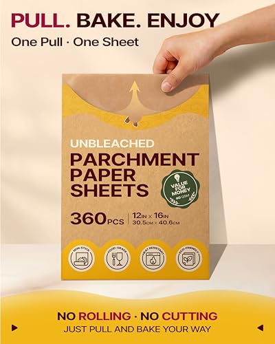 12x16 Inch Parchment Paper Sheets 360PCS (360 Count)