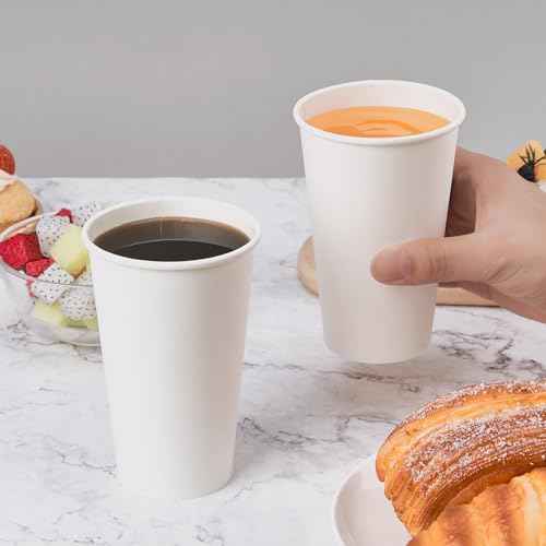 200 Pack 16 oz Disposable Paper Coffee Cups (200 Count)