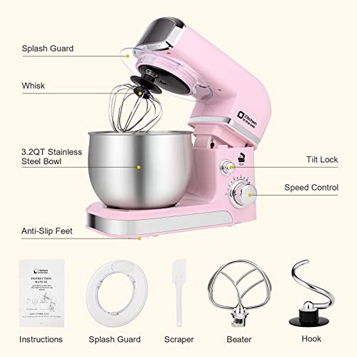 Stand Mixer 3.2Qt Small Electric Food Mixer