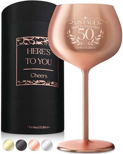 50th Birthday Wine Glass (50 Count)
