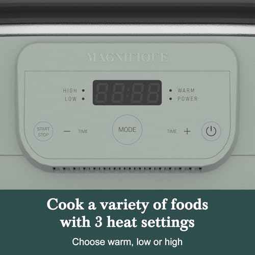 6 Quart Programmable Slow Cooker Removable Healthy Nonstick Pot