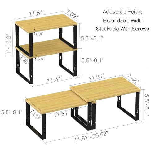 Expandable Kitchen Cabinet Organizer Shelves (2 Count)