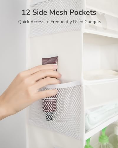 Over The Door Organizer with 6 Large Pockets 12 Side Pockets