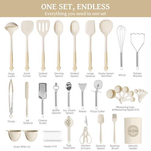 43 PCS Silicone Kitchen Utensils Set (43 Count)