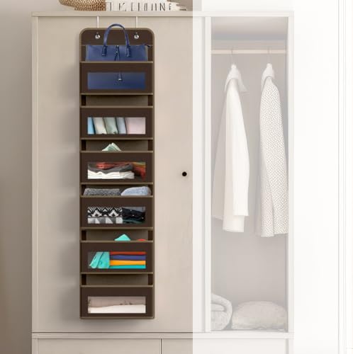 6 Clear Window Pocket Over Door Hanging Organizer