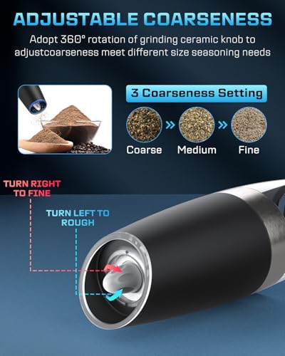 Gravity Electric Pepper and Salt Grinder Set (2 Count)