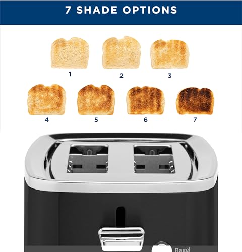 2 Slice Black Stainless Steel Toaster