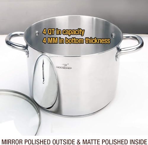 Small Stock Pot 4 Quart Nickel Free Stainless Steel