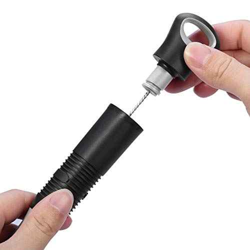 2-in-1 Bottle Brush and Straw Cleaner Brush, Black, 2 Pack (2 Count)