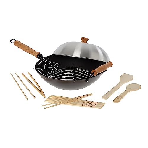 22-9938, Pro Chef 14 Inch 10 Piece Excalibur Non-Stick Wok Set